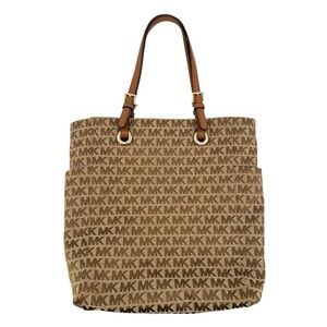 Michael Kors MK Jet Set Signature Tote Beige/Ebony/Mocha